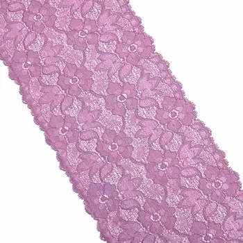 Кружево эластичное 16 см/9,14 м (07 фиолетовый)