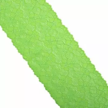 Кружево эластичное 16 см/9,14 м (12 зелёный неон)