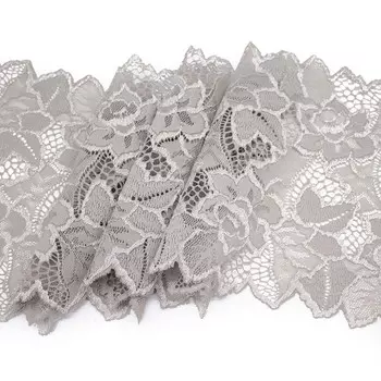 Кружево эластичное 17смx10м, дымчатый