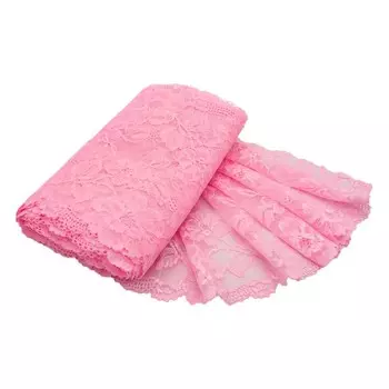 Кружево эластичное 22 см/10 м (розовый)