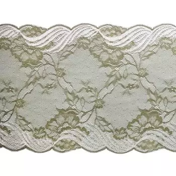 Кружево эластичное 23 см/10 м (хаки)