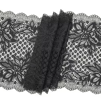 Кружево эластичное 24смx10м, черный