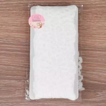 Кружево эластичное, 65 мм × 9 ± 0,5 м, цвет белый