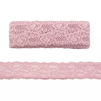 Кружево эластичное 6 см/13,72 м (051 пепельная роза)