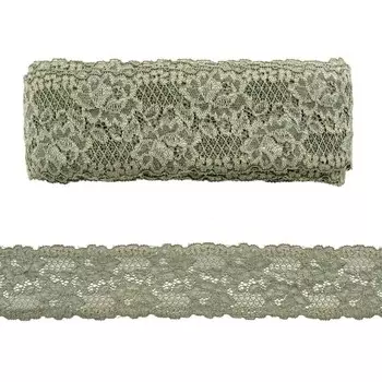 Кружево эластичное 6 см/13,72 м (099 пыльный хаки)