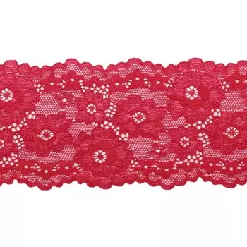 Кружево эластичное 7 см/10 м (красный)