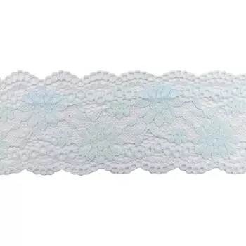 Кружево эластичное 7 см/13,72 м (27 светло-бирюзовый)