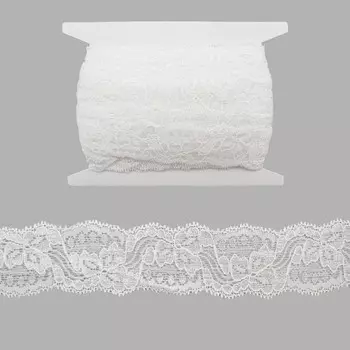 Кружево эластичное LAEC106049, 45 мм/25 м (белый)