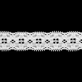 Кружево эластичное LAEC5293, 23 мм/25 м (белый)