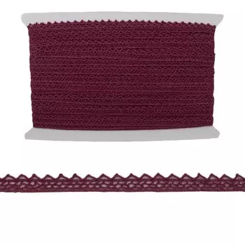 Кружево CL-001, 8 мм/20 м, (JD113 бордовый)
