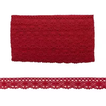Кружево CL-071, 20 мм/20 м, (JD037 красный)