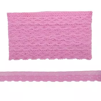 Кружево CL-091, 33 мм/20 м, (JD017 розовый)