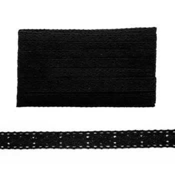 Кружево CL-103, 20 мм/20 м, (чёрный)