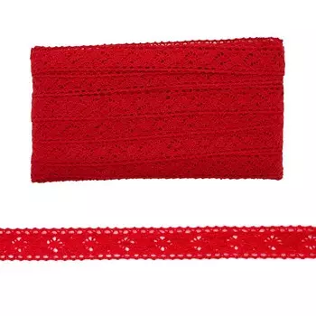 Кружево CL-103, 20 мм/20 м, (JD037 красный)