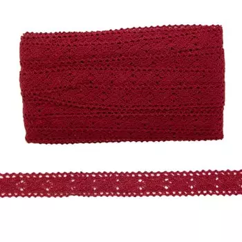 Кружево CL-103, 20 мм/20 м, (JD113 бордовый)