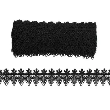 Кружево гипюр 5,5 см/13,72 м (чёрный)