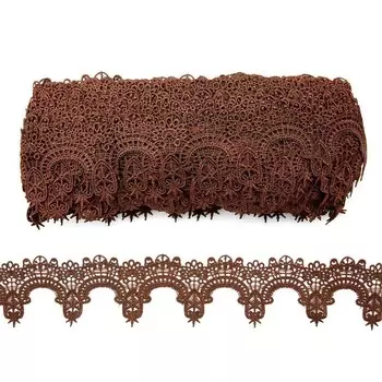 Кружево гипюр 6 см/13,72 м (77 шоколад)