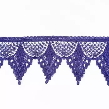 Кружево гипюр 7 см/13,72 м (B5515 тёмно-синий)