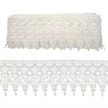 Кружево гипюр 9 см/13,72 м (белый)
