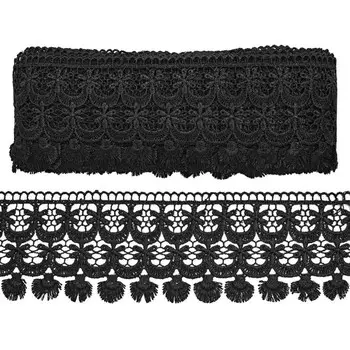 Кружево гипюр 9 см/13,72 м (чёрный)