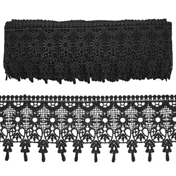 Кружево гипюр 9 см/13,72 м (чёрный)