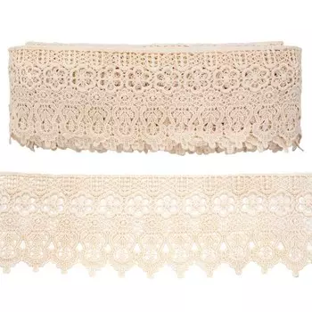 Кружево гипюр матовое 10.5 см/13,72 м (NN236 молочный)