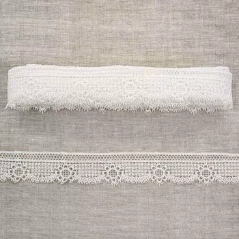 Кружево гипюр матовое 4 см/13,72 м (белый)