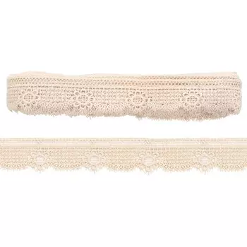 Кружево гипюр матовое 4 см/13,72 м (NN236 молочный)