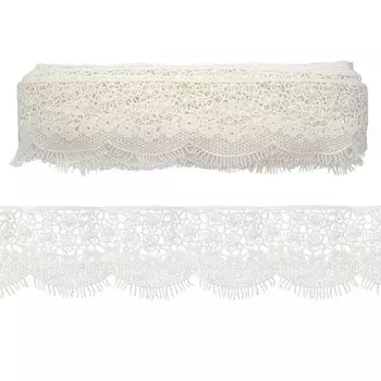 Кружево гипюр матовое 6 см/13,72 м (белый)