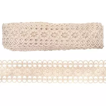 Кружево гипюр матовое 6 см/13,72 м (NN236 молочный)