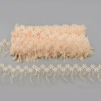 Кружево гипюр с подвесками 6,5 см/13,72 м (0115 лимонный)