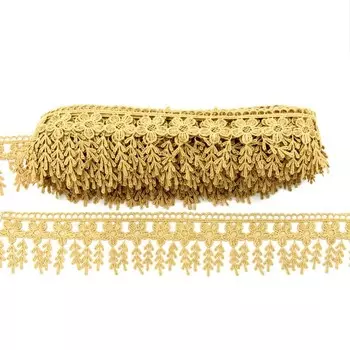 Кружево гипюр с подвесками 6 см/13,72 м (4115 капучино)