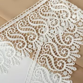 Кружево гипюровое, 94 мм 11 ± 1 м, цвет айори