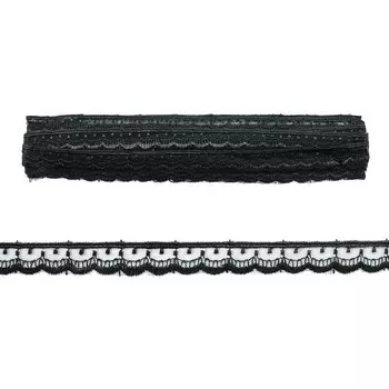 Кружево капрон 0574-1027 1,5с м /13,71 м (чёрный)