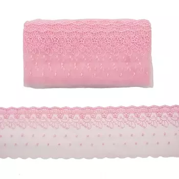 Кружево капрон 12,7 см/13,71 м 0574-5002 (А549 розовый)