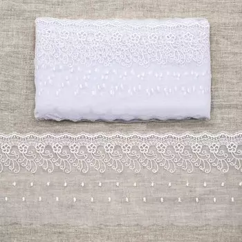 Кружево капрон 12,7 см/13,71 м 0574-5002 (белый)