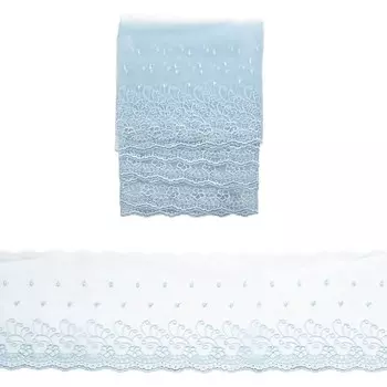 Кружево капрон 12,7 см/3,4 м (+/- 4 см) 0574-5002, А783 светлый лед