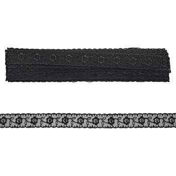 Кружево капрон 2,2 см/13,71 м 0574-1003 (чёрный)