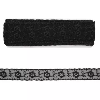 Кружево капрон 2,2 см/6,8 м (+/- 4 см) 0574-1003, чёрный