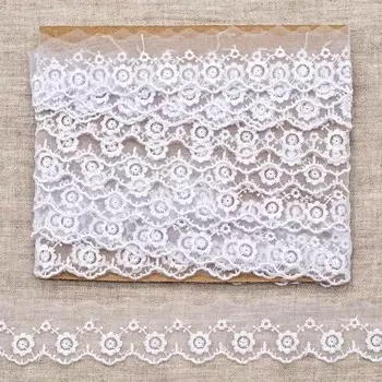 Кружево капрон 3,6 см/6,6 м (+/- 4 см) 0574-1019, белый