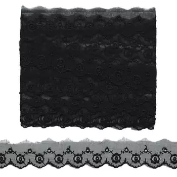 Кружево капрон 3,6 см/6,6 м (+/- 4 см) 0574-1019, чёрный