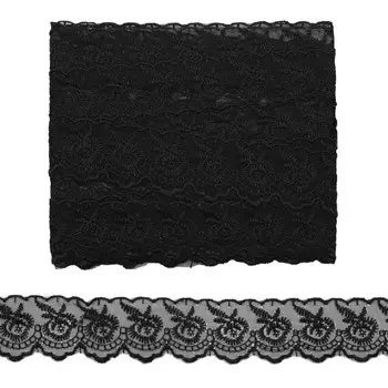 Кружево капрон 4,5 см/6,8 м (+/- 4 см) 0574-2020, чёрный