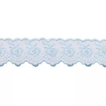 Кружево капрон 4,5 см/9,14 м (17 голубой)