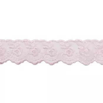 Кружево капрон 4,5 см/9,14 м (3 светло-розовый)