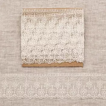 Кружево капрон 5,8 см/3,3 м (+/- 4 см) 0574-2079, А501 молочный