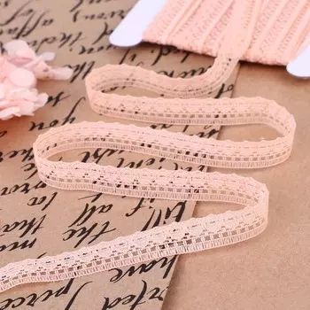 Кружево капроновое, 12 мм 10 ± 1 м, цвет бежевый