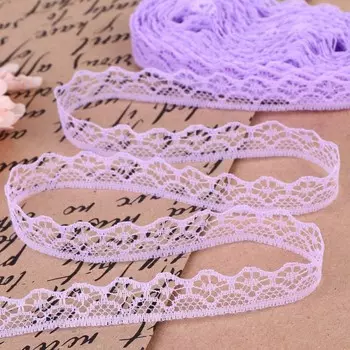 Кружево капроновое, 15 мм 10 ± 1 м, цвет сиреневый №4