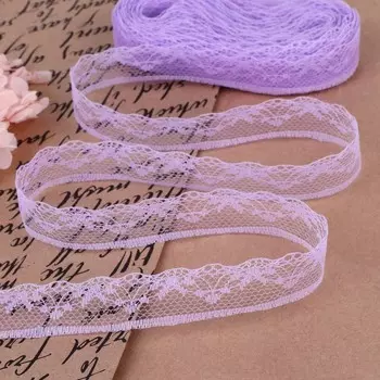 Кружево капроновое, 20 мм 10 ± 1 м, цвет сиреневый