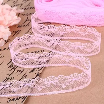 Кружево капроновое, 20 мм 10 ± 1 м, цвет розовый