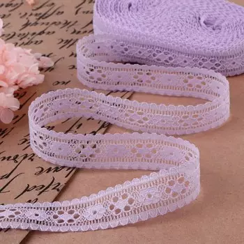 Кружево капроновое, 22 мм, 10±1 м, цвет сиреневый